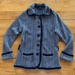 100% Merino herringbone cardigan